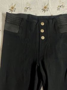 Black Jegging with Button Detail