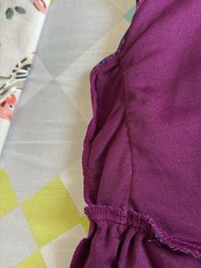 Stylish Purple &amp; Pink Print Dress