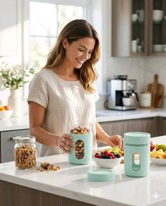 Set of 2 Food/Nut Storage Containers