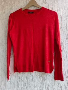 Van Heusen Red Full Sleeves Top