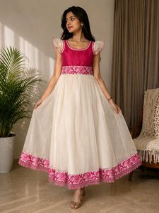 Pink anarkali dress