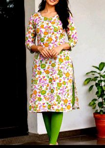 Floral Print Kurta with Leggings