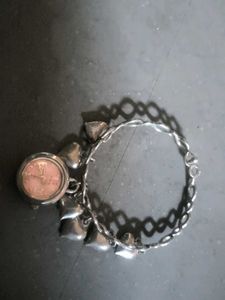Heart Shape Bracelet Cum Watch Kept Longtym Wrdrob