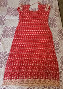 Red Kurta Set