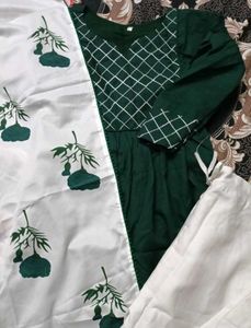 Beutiful A-line Kurta Set with Dupatta