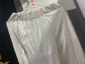White Lace Flared Pants