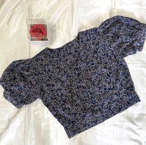 Floral Puff Sleeve Top
