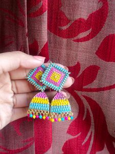 Colorful Jhumka Earrings