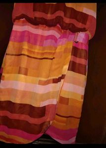Striped Wrap Mini Dress