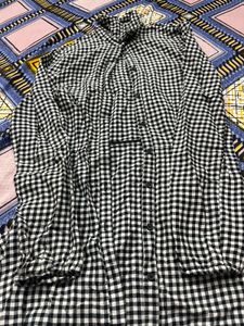 Gingham Button-Down Dress