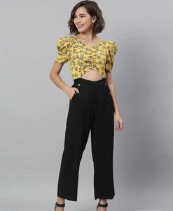 Yellow Floral Print Jumpsuit ❣️❣️