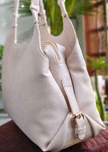 Stylish Beige Hobo Bag