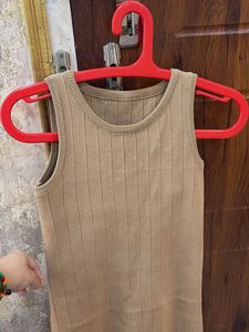 Ribbed Sleeveless Knit Dress