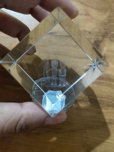 you will get two Cube of 3d Crystal with stand