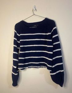 Striped Cropped Sweater