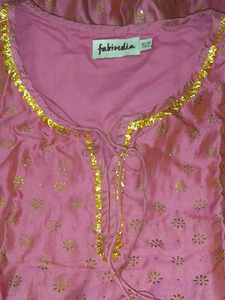Fabindia Salwar Kurta Beautiful Pink Colour