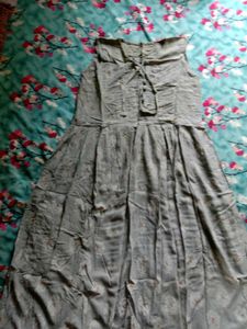 Elegant Grey Sleeveless Maxi Dress