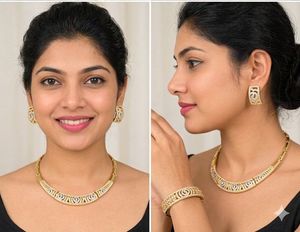Elegant Gold & Diamond Jewelry Set