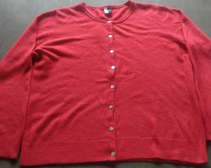 Cozy Red Button-Up Cardigan