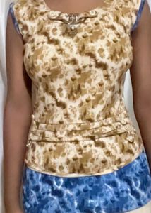 Tiger print Sleeveless Top