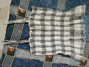 Chic Plaid Smocked Camisole Top