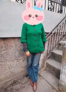 🌸Green Button-Down Coat