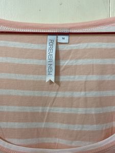Striped Ruffle Sleeve Top