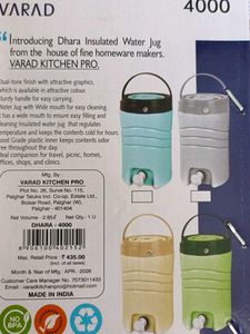 Varad Dhara 4000 Insulated Water Jug