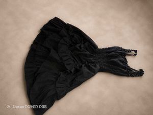 Chic Black Ruffled Midi Dress