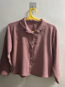 Chic Rose Pink Button-Up Shirt