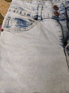 Acid Wash Denim Shorts