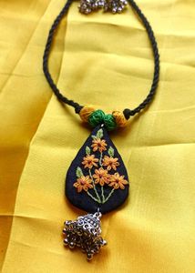 Handmade Floral Jhumka Earrings