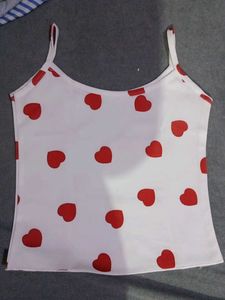 Cute Heart Print Camisole Top