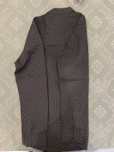 Men's Grey Polka Dot Kurta