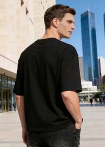Shein Drop Shoulder Graphic Chest Embelished Shirt