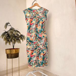 Geometric Print Bodycon Dress