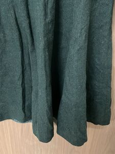 woollen green flare dress for medium
