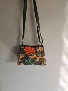 Embroidered Crossbody Bag( never used)