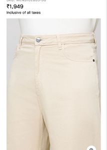 FREAKINS ECRU BEIGE STRAIGHT FIT JEANS 32