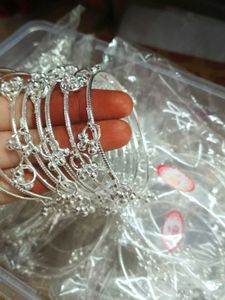 Silver Anklets with Bells