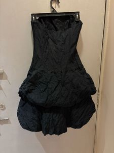 Chic Black Corset Bubble Dress