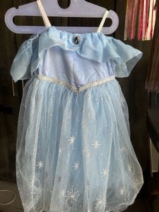 Sparkling Blue Princess Dress for Girls