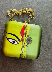 Both Side Graphic Durga Art Clutch