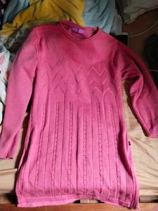 Pink Long Sleeve Knit Top
