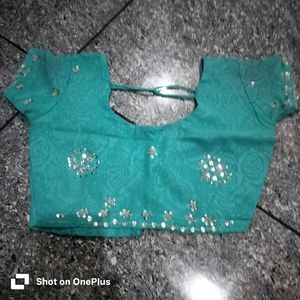 Beautiful Teal Embellished Saree