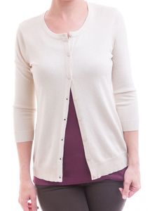 Off White Button-Up Cardigan