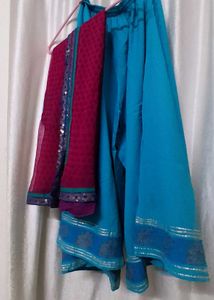Blue Ethnic Kurta Set with Dupatta