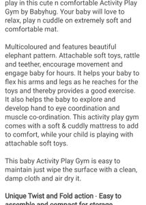 Last Price Today Babyhug Play Gym