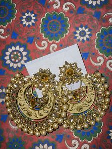 Stunning Gold Chandbali Earrings