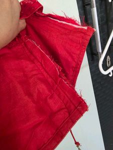 Red Embroidered Net Blouse